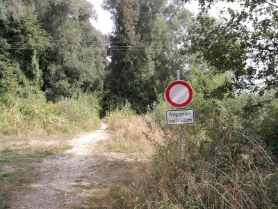 Innfußweg zur Ehringer Eisenbahnbrücke